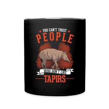 Tapir Lowland Tapir Tapirdae Tapir - Full Colour Mug - black - Front