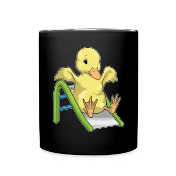 Ente Rutsche - Tasse einfarbig - Schwarz - Vorne