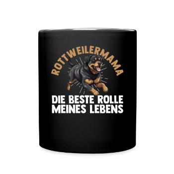 Dog Mom Rottweiler Mom Mistress Dog Rottweiler - Full Colour Mug - black - Front