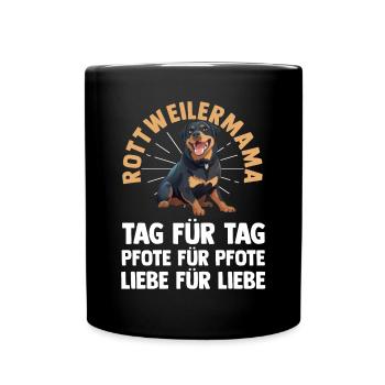 Dog Mom Rottweiler Mom Mistress Dog Rottweiler - Full Colour Mug - black - Front