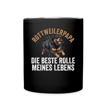 Dog Dad Rottweiler Dad Master Dog Rottweiler - Full Colour Mug - black - Front