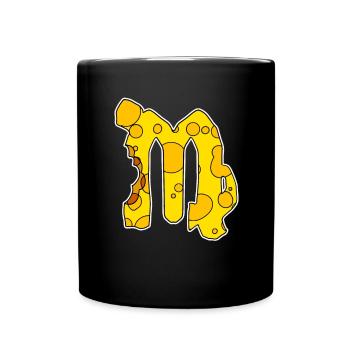 Zodiac sign Virgo Symbol - Full Colour Mug - black - Front