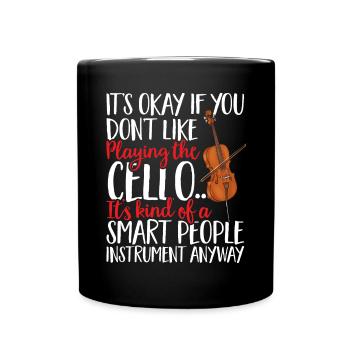 Cellospieler Cellist Musiker Cello - Tasse einfarbig - Schwarz - Vorne