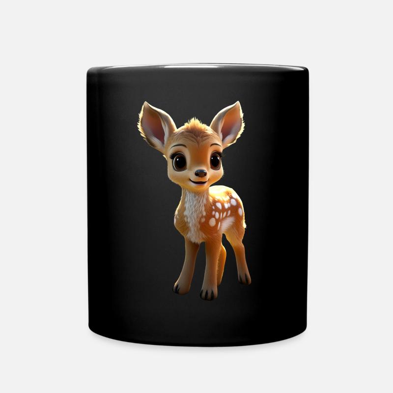 Chevreuil fauve Costume Chevreuil Cerf mignon Cerf faon - Mug uni - noir