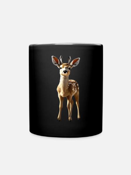 Chevreuil fauve Costume Chevreuil Cerf mignon Cerf faon - Mug uni - noir