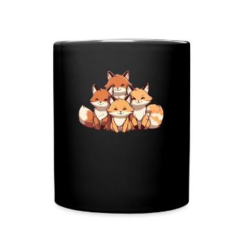 Lustige Geschenke für Fuchsliebhaber - Tasse einfarbig - Schwarz - Vorne