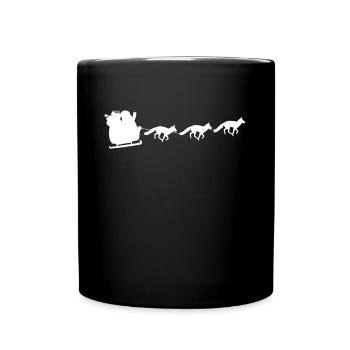 Lustige Fuchs-Weihnachtsgeschenke - Tasse einfarbig - Schwarz - Vorne