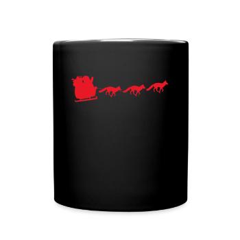 Lustige Fuchs-Weihnachtsgeschenke - Tasse einfarbig - Schwarz - Vorne
