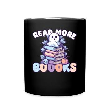 Groovy Lire la suite Boooks Ghost Halloween - Mug uni - noir - Devant