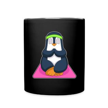 Penguin Yoga Fitness Méditation - Mug uni - noir - Devant