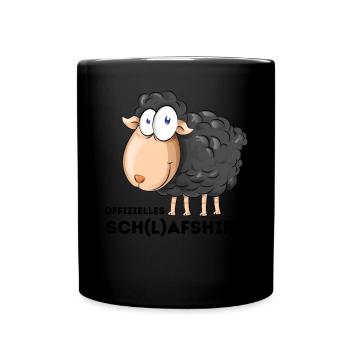 Official Sleep Shirt Sheep Pajamas Pajamas Pajamas - Full Colour Mug - black - Front