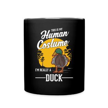 Duck Costume Duck Breeder Halloween - Full Colour Mug - black - Front