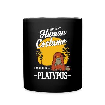 Costume Humain Ornithorynque Halloween - Mug uni - noir - Devant
