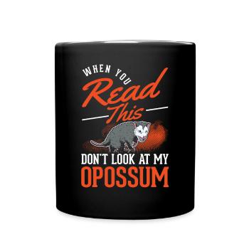 Opossum cadeau opossum marsupial - Mug uni - noir - Devant