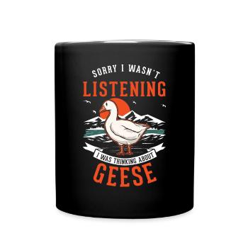 Geese Gift Goose Breeder Goose - Full Colour Mug - black - Front