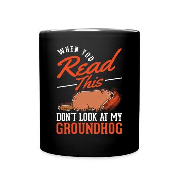 Marmot Groundhog Day Woodchuck - Full Colour Mug - black - Front