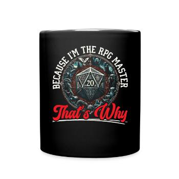 Jeu de rôle RPG Maître du jeu vidéo Gamer - Mug uni - noir - Devant