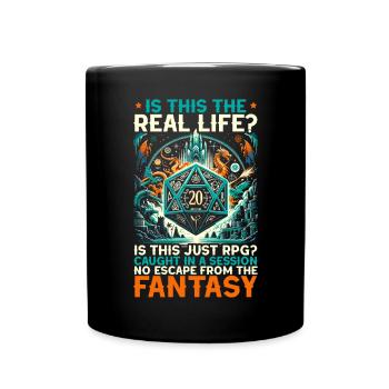 Role Playing Game RPG Master Video Game Gamer - Full Colour Mug - black - Front