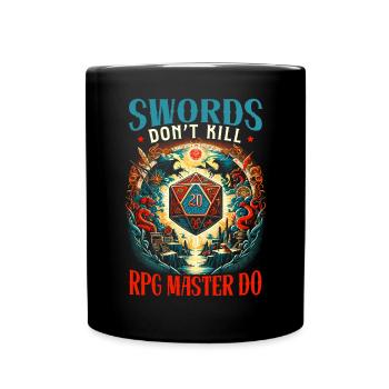 Jeu de rôle RPG Maître du jeu vidéo Gamer - Mug uni - noir - Devant