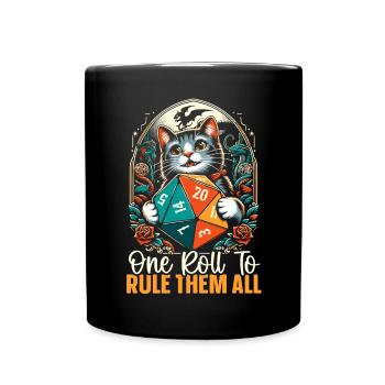 Role Playing Game RPG Master Video Game Gamer - Full Colour Mug - black - Front