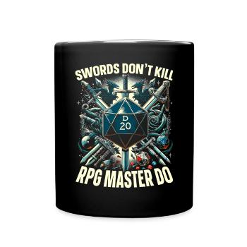 Role Playing Game RPG Master Video Game Gamer - Full Colour Mug - black - Front