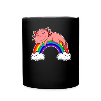 Axolotl Motif Enfants Rainbow Sleeping - Mug uni - noir - Devant