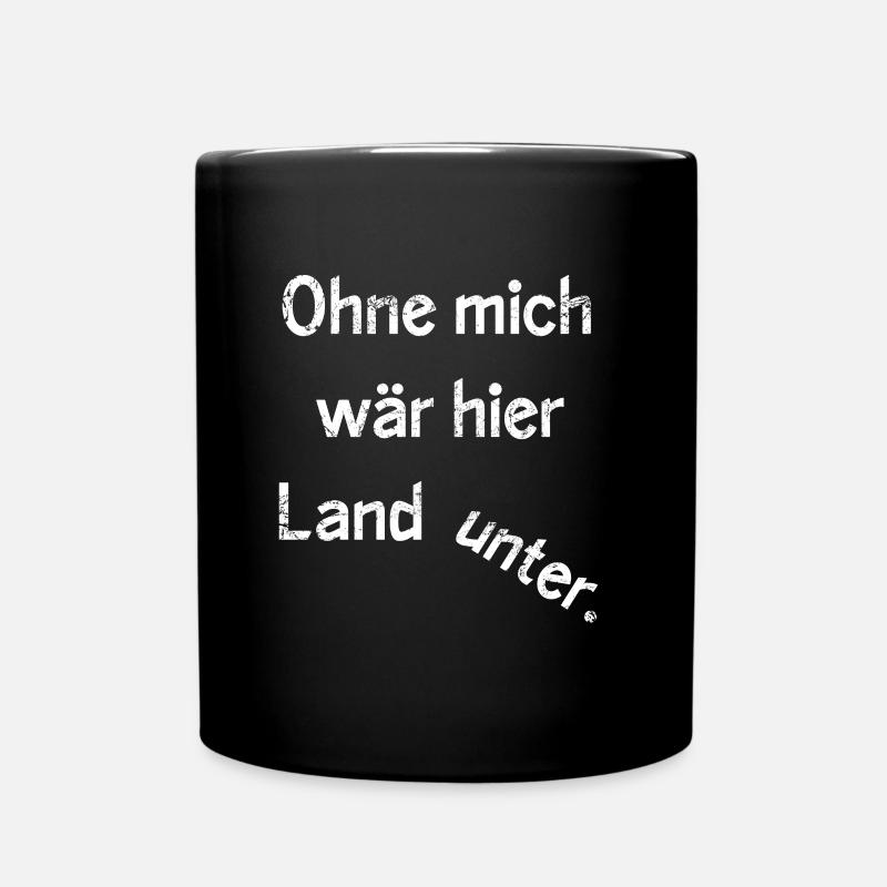 Land unter - Tasse einfarbig - Schwarz