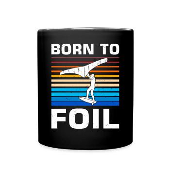 Wingsurfing Foil Wing Wing Boarding Wing Foiling - Full Colour Mug - black - Front
