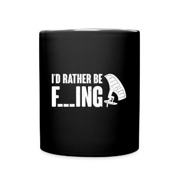 Wingsurfing Foil Wing Wing Boarding Wing Foiling - Full Colour Mug - black - Front