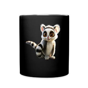 Amoureux des lémuriens à queue annelée Lémurien lémurien à queue annelée Maki lémurien à queue annelée - Mug uni - noir - Devant