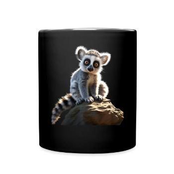 Amoureux des lémuriens à queue annelée Lémurien lémurien à queue annelée Maki lémurien à queue annelée - Mug uni - noir - Devant