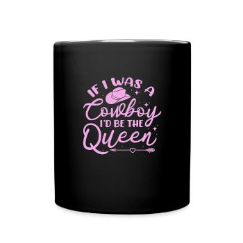 Cowboy Cowboy bottes Western cadeau - Mug uni - noir - Devant