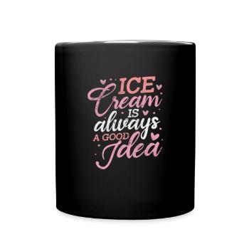 glace - Mug uni - noir - Devant