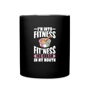 Eiscreme Eis Eiskrem Ice Cream Sommer Geschenk - Tasse einfarbig - Schwarz - Vorne