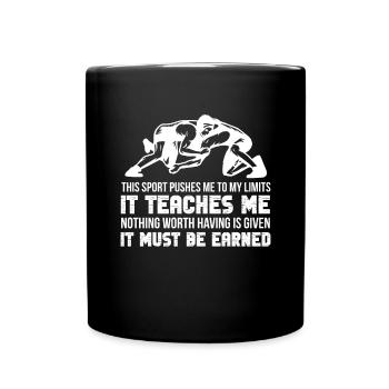 Wrestling Wrestler Fight Wrestling Ringer Gift - Full Colour Mug - black - Front