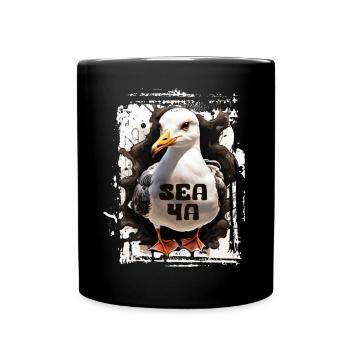 Sea Ya Möwe  - Tasse einfarbig - Schwarz - Vorne