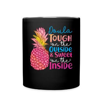 Doula Travailleuse à la naissance Doula ananas - Mug uni - noir - Devant