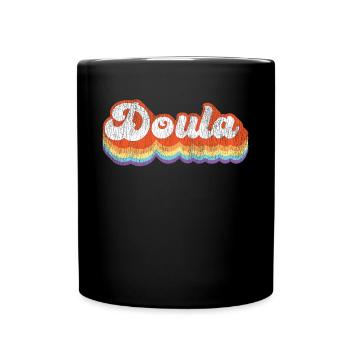 Doula Birth Worker Retro Vintage - Full Colour Mug - black - Front