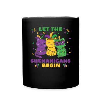 Déguisement de carnaval de chat de Mardi Gras - Mug uni - noir - Devant