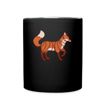 Funny Fox Christmas Gifts - Full Colour Mug - black - Front