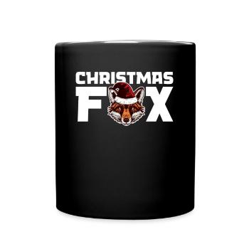 Funny Fox Christmas Gifts - Full Colour Mug - black - Front