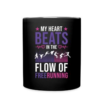 Freerunning Parkour Athlet - Tasse einfarbig - Schwarz - Vorne
