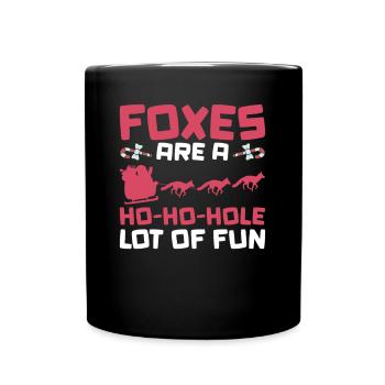 Fox Lover Funny Fox Christmas Gifts - Full Colour Mug - black - Front