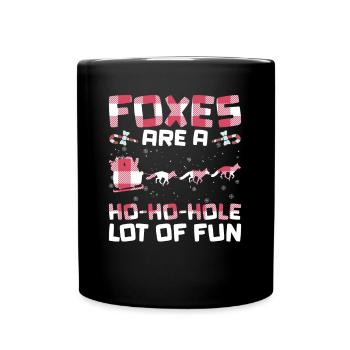 Fox Lover Funny Fox Christmas Gifts - Full Colour Mug - black - Front