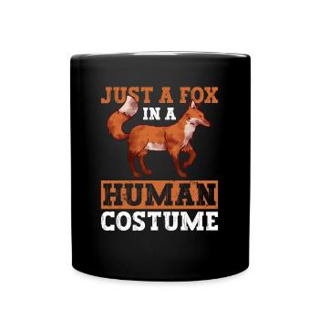 Lustige Fuchs-Halloween-Geschenke - Tasse einfarbig - Schwarz - Vorne