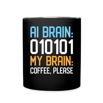 Artificial Intelligence Ai Lovers - Full Colour Mug - black - Front