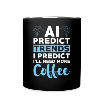 Artificial Intelligence Ai Lovers - Full Colour Mug - black - Front