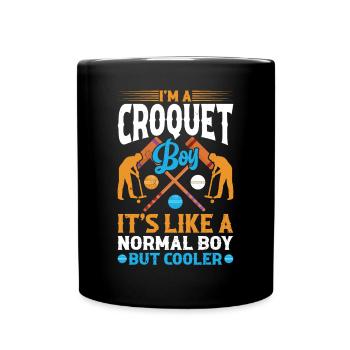 Croquet Player Boy Croquet Boy - Full Colour Mug - black - Front