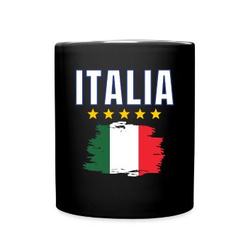 Italia 2024 Trikot - italienische Fahne Italien - Tasse einfarbig - Schwarz - Vorne