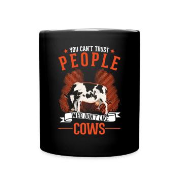 Éleveur de vaches Éleveur de bovins Vaches agricultrices - Mug uni - noir - Devant